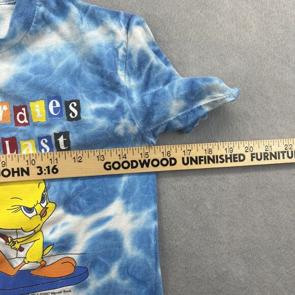 Looney Tunes Tweety Bird Nice Birdies Finish Last Shirt Kids 7/8 Vintage 90s - Picture 13 of 14